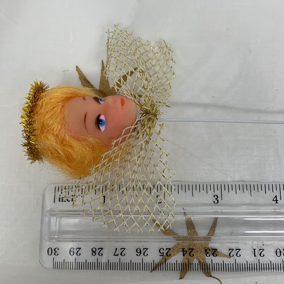 Strawberry Blonde Doll Head Pick True Vintage
(1 piece), Christmas angel w halo - Picture 11 of 16